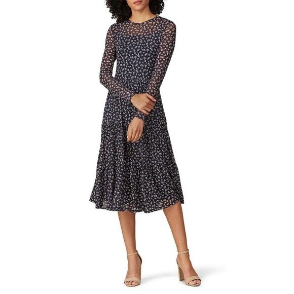 Louna Dresses & Skirts - LOUNA Women's Floral Mesh Dress Size S In Black